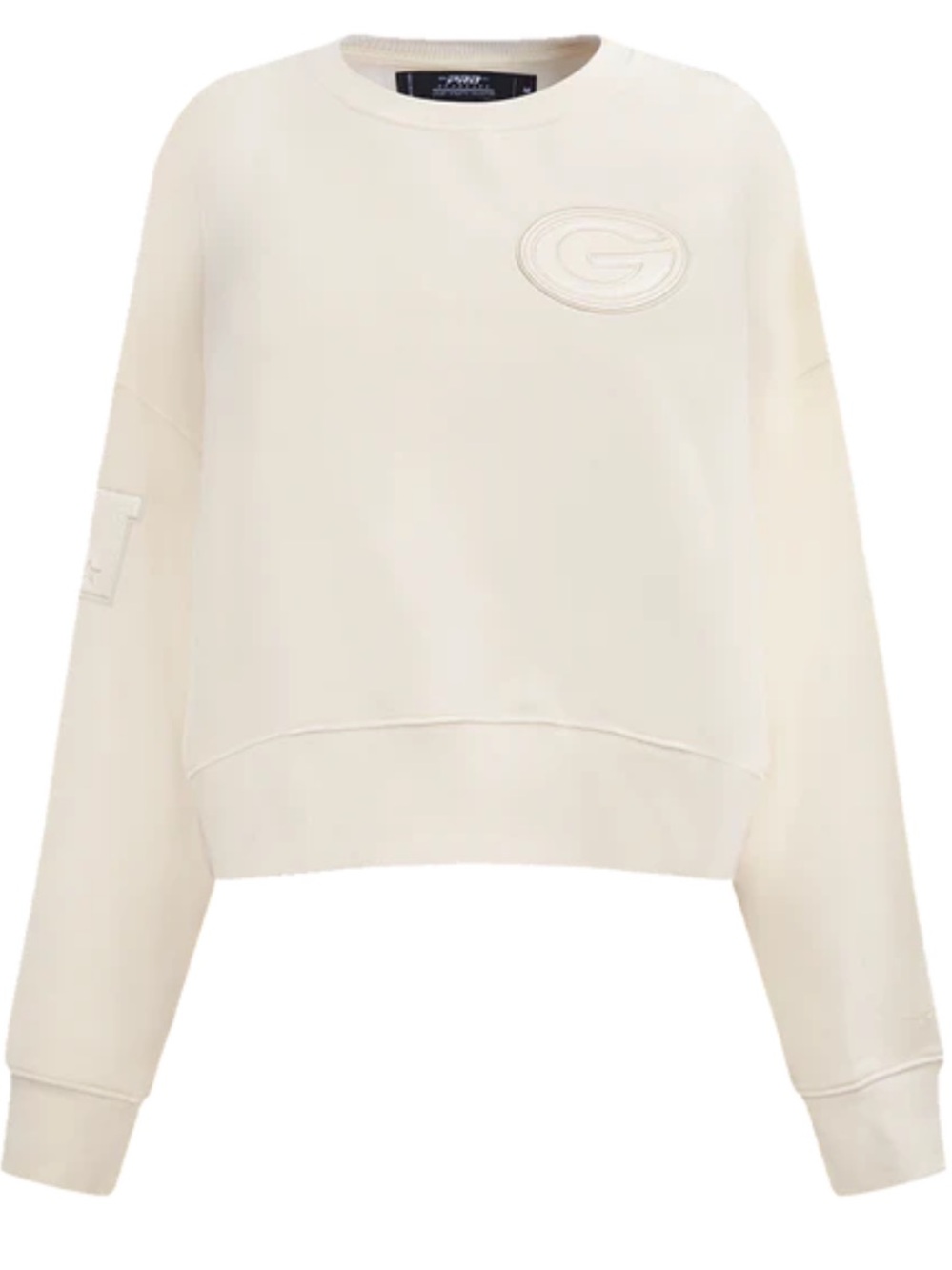 Pro Standard Green Bay Packers Crop Crewneck Sweatshirt Cream NFL Women’s Medium